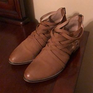 Brown Leather Booties